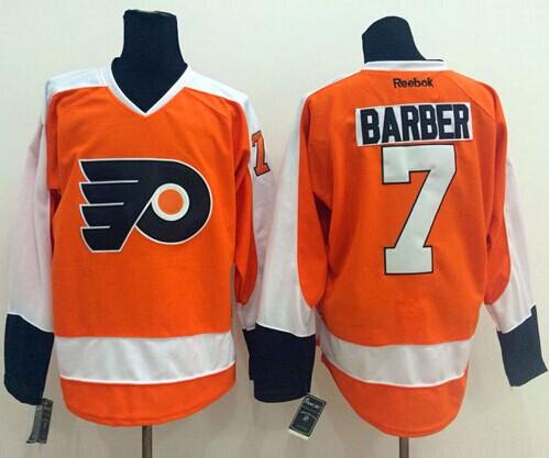 Philadelphia Flyers #7 Bill Barber Orange Stitched NHL Jersey