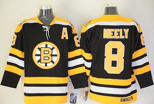 Boston Bruins #8 Cam Neely Black CCM Throwback Stitched NHL Jersey