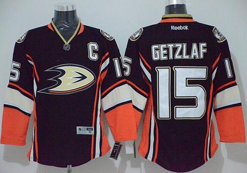 Anaheim Ducks #15 Ryan Getzlaf Stitched Black Third NHL Jersey