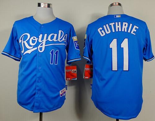 Kansas City Royals #11 Jeremy Guthrie Light Blue Alternate Cool Base Stitched Baseball Jersey