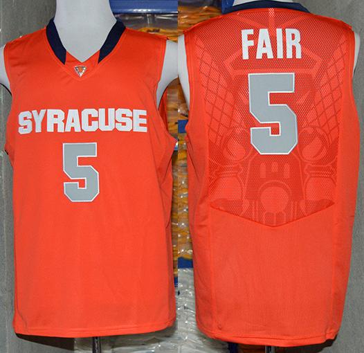Syracuse Orange 5 C.J. Fair Orange NCAA Authentic Basketball Jersey