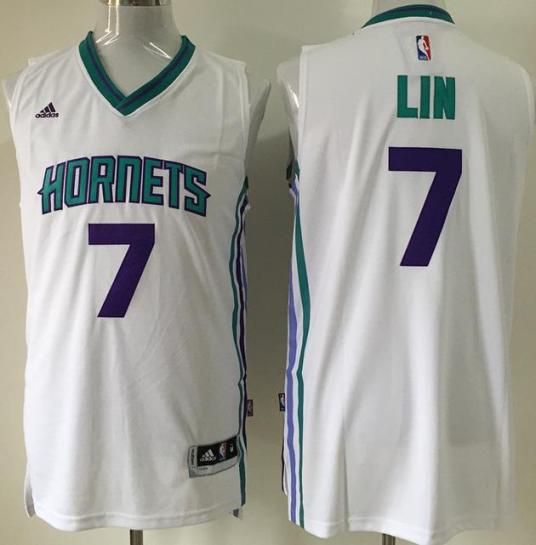 Hornets #7 Jeremy Lin White Stitched NBA Jersey