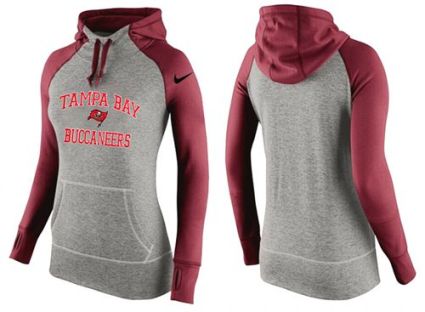 Women's Nike Tampa Bay Buccaneers Performance Hoodie Grey & Red_2