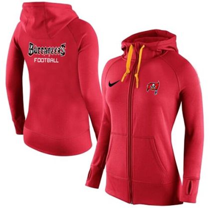 Women's Nike Tampa Bay Buccaneers Full-Zip Performance Hoodie Red
