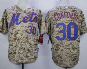 Mets #30 Michael Conforto Camo Alternate Cool Base Stitched Baseball Jersey