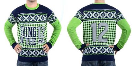 Nike Seahawks #12 Fan Men's Ugly Sweater