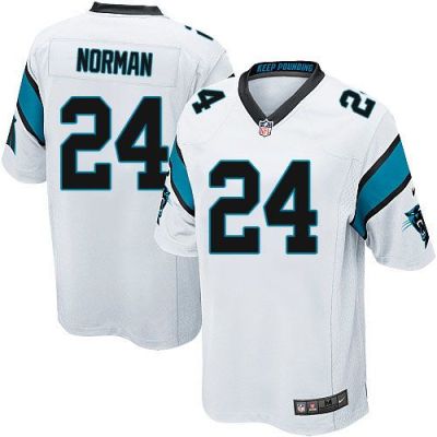 Youth Nike Panthers #24 Josh Norman White Stitched NFL Jerseys