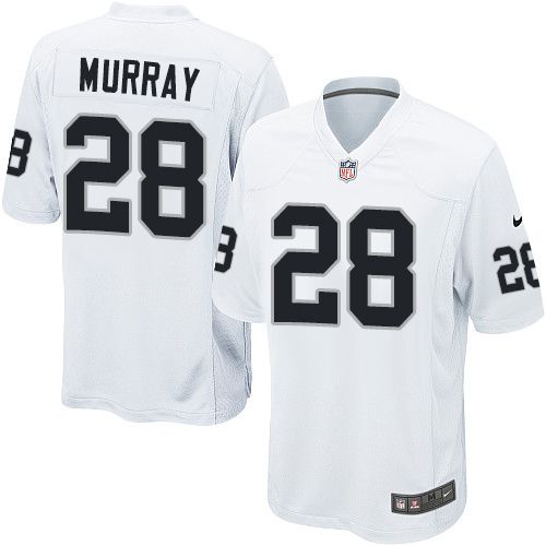Youth Nike Raiders #28 Latavius Murray White Stitched NFL Jerseys
