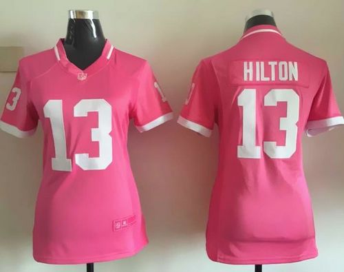 Women's Nike Colts #13 T.Y. Hilton Pink Stitched NFL Jerseys