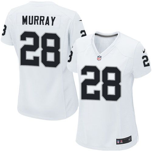 Women's Nike Raiders #28 Latavius Murray White Stitched NFL Jerseys