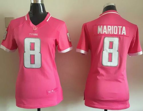 Women's Nike Titans #8 Marcus Mariota Pink Stitched NFL Jerseys