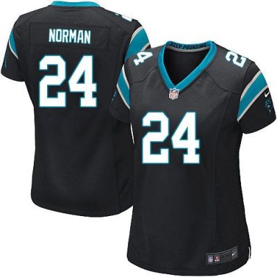 Women's Nike Panthers #24 Josh Norman Black Team Color Stitched NFL Jerseys