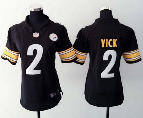 Women's Nike Steelers #2 Michael Vick Black Team Color Stitched NFL Jerseys