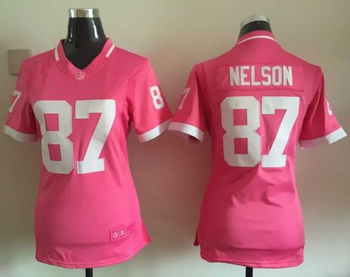 Women's Nike Packers #87 Jordy Nelson Pink Stitched NFL Jerseys