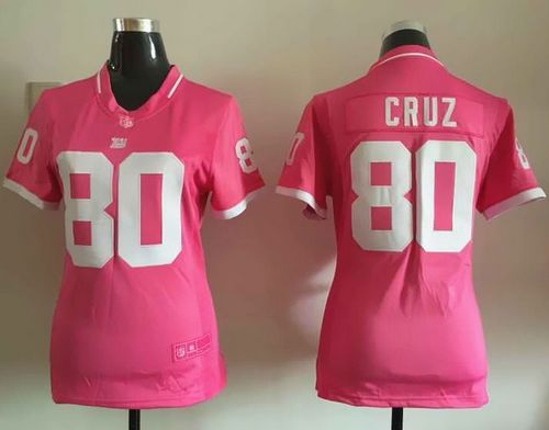 Women's Nike Giants #80 Victor Cruz Pink Stitched NFL Jerseys