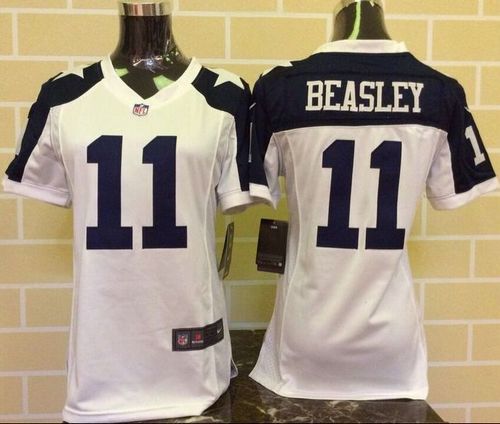 Women's Nike Cowboys #11 Cole Beasley White Thanksgiving Throwback NFL Jerseys