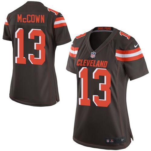 Women's Nike Browns #13 Josh McCown Brown Team Color Stitched NFL Jerseys