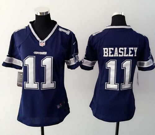 Women's Nike Cowboys #11 Cole Beasley Navy Blue Team Color Stitched NFL Jerseys