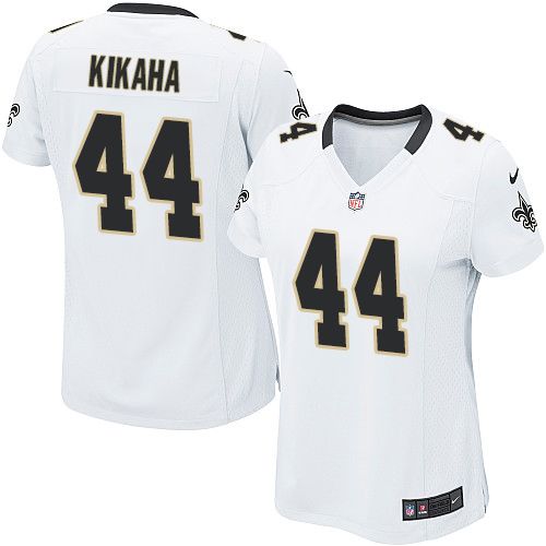 Women's Nike Saints #44 Hau'oli Kikaha White Stitched NFL Jersey