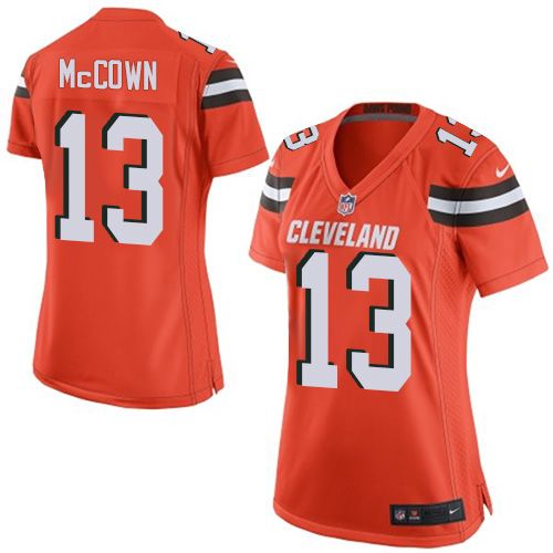 Women's Nike Browns #13 Josh McCown Orange Alternate NFL Jerseys
