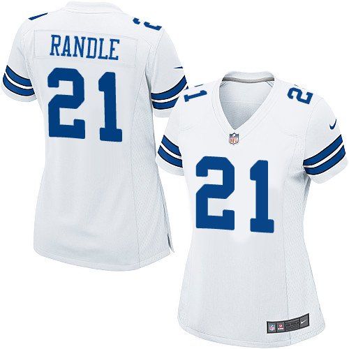 Women's Nike Cowboys #21 Joseph Randle White Stitched NFL Jerseys