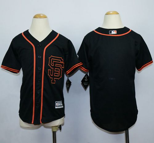 Youth Giants Blank Black Alternate Stitched Baseball Jersey