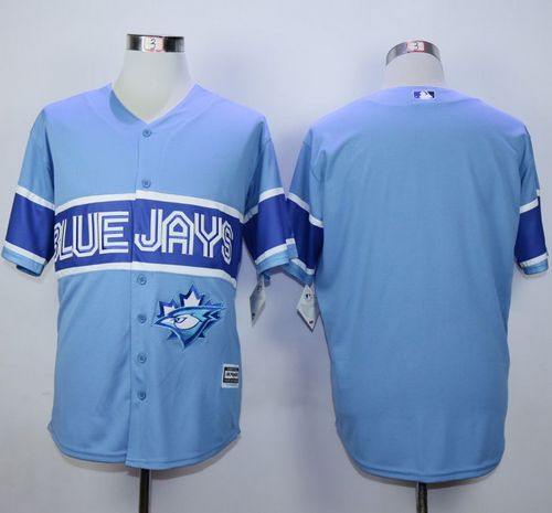 Blue Jays Blank Light Blue Exclusive New Cool Base Stitched Baseball Jersey