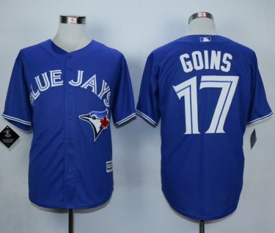 Blue Jays #17 Ryan Goins Blue New Cool Base Stitched Baseball Jersey