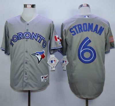 Blue Jays #6 Marcus Stroman Grey Stitched Baseball Jersey