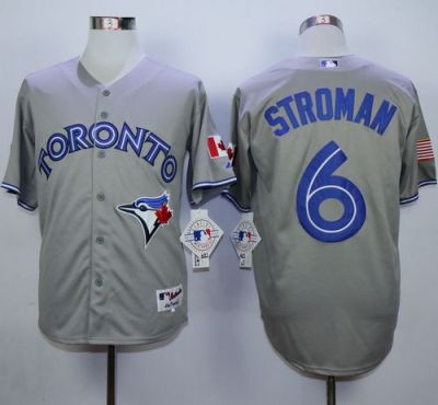 Blue Jays #6 Marcus Stroman Grey Stitched Baseball Jersey Blue Jays #6 Marcus Stroman Grey Stitched Baseball Jersey