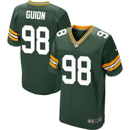 Nike Packers #98 Letroy Guion Green Team Color Men's Stitched NFL Elite Jersey