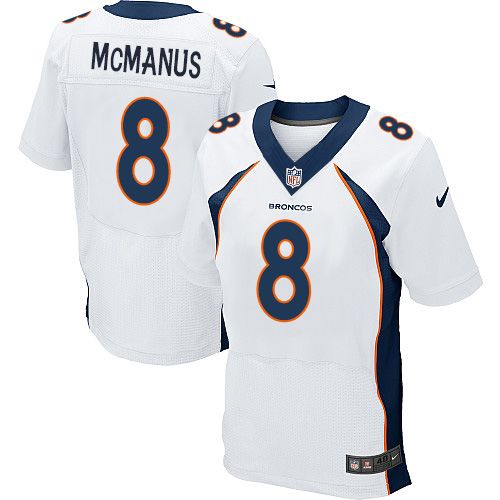 Nike Broncos #8 Brandon McManus White Men's Stitched NFL Elite Jersey