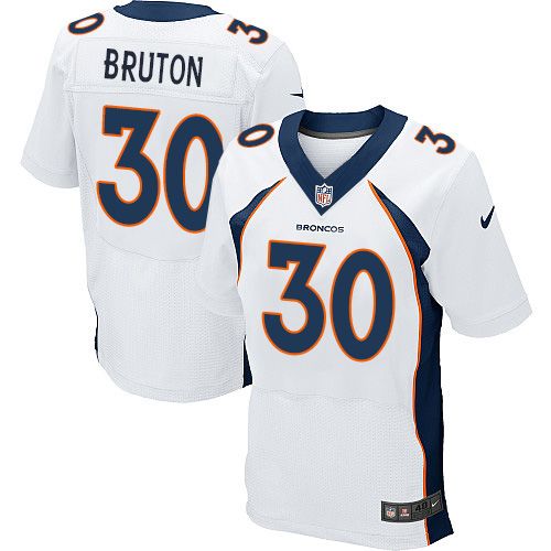 Nike Broncos #30 David Bruton White Men's Stitched NFL Elite Jersey