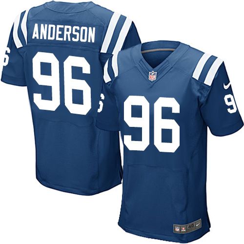 Nike Colts #96 Henry Anderson Royal Blue Team Color Men's NFL Elite Jerseys