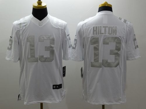 Nike Colts #13 T.Y. Hilton White Men's Stitched NFL Limited Platinum Jerseys