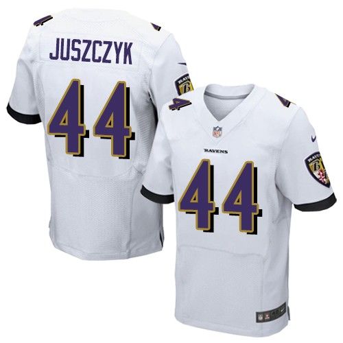 Nike Ravens #44 Kyle Juszczyk White Men's Stitched NFL Elite Jersey