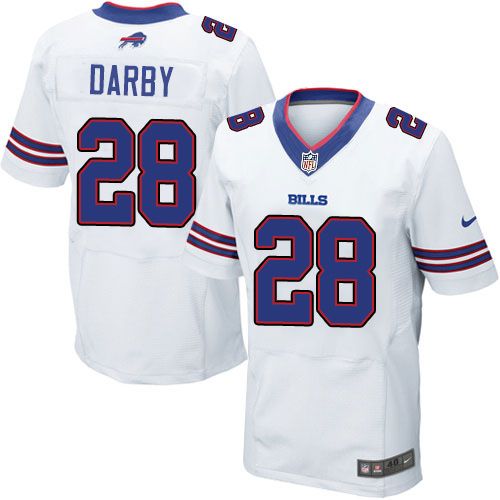 Nike Bills #28 Ronald Darby White Men's Stitched NFL Elite Jersey
