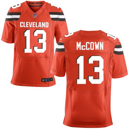 Nike Browns #13 Josh McCown Orange Alternate Men's Stitched NFL Elite Jersey