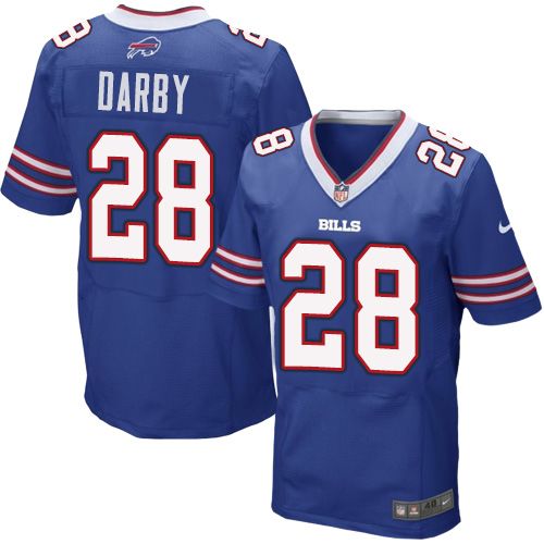 Nike Bills #28 Ronald Darby Royal Blue Team Color Men's Stitched NFL Elite Jersey