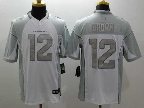 Nike Cardinals #12 John Brown White Men's Stitched NFL Limited Jerseys