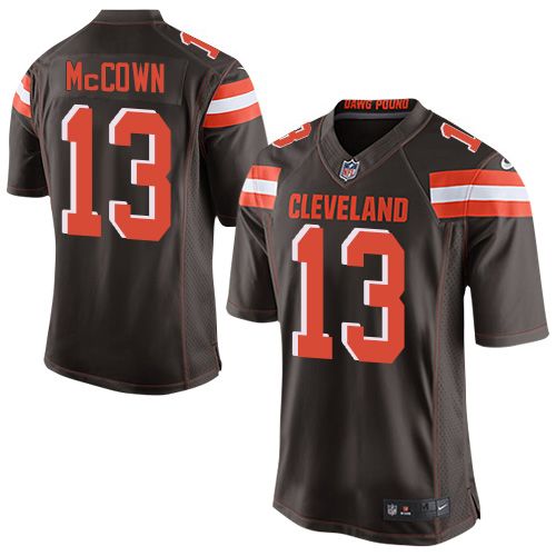 Nike Browns #13 Josh McCown Brown Team Color Men's Stitched NFL Elite Jersey