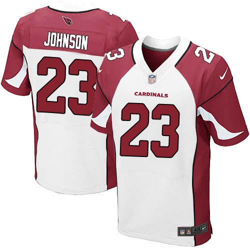 Nike Cardinals #23 Chris Johnson White Men's Stitched NFL Elite Jerseys