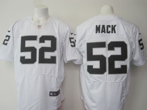 Nike Raiders #52 Khalil Mack White Men's Stitched NFL Elite Jersey