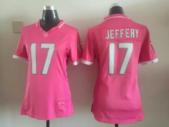 Women's Nike Bears #17 Alshon Jeffery 2015 Pink Bubble Gum NFL Jersey