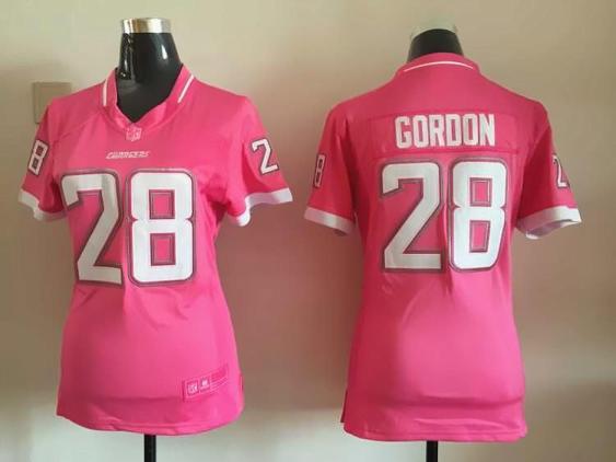 Women's Nike Chargers #28 Melvin Gordon 2015 Pink Bubble Gum NFL Jersey