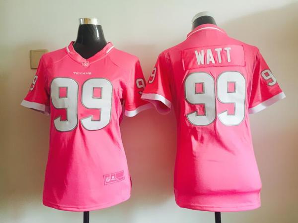 Women's Nike Texans #99 J.J. Watt 2015 Pink Bubble Gum NFL Jersey