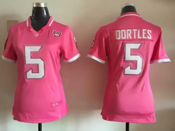Women's Nike Jaguars #5 Blake Bortles 2015 Pink Bubble Gum NFL Jersey