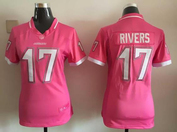 Women's Nike San Diego Chargers 17 Philip Rivers 2015 Pink Bubble Gum NFL Jersey