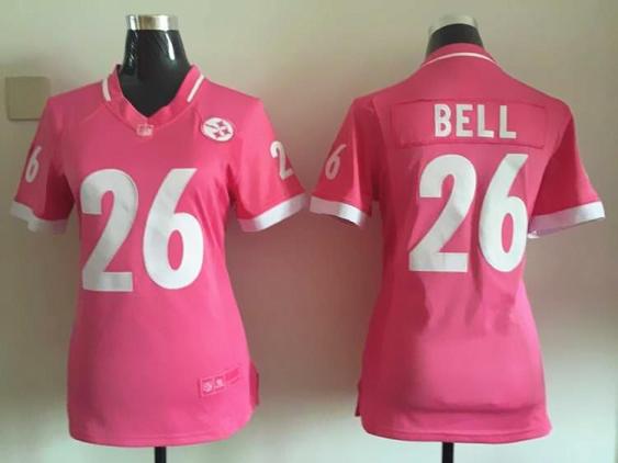 Women's Nike Steelers #26 Le'Veon Bell 2015 Pink Bubble Gum NFL Jersey