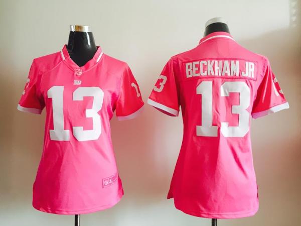 Women's Nike Giants #13 Odell Beckham JR 2015 Pink Bubble Gum NFL Jersey